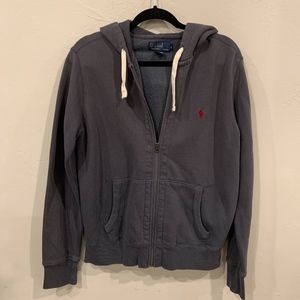 Polo Ralph Lauren Zip Up Hoodie dark grey Size M